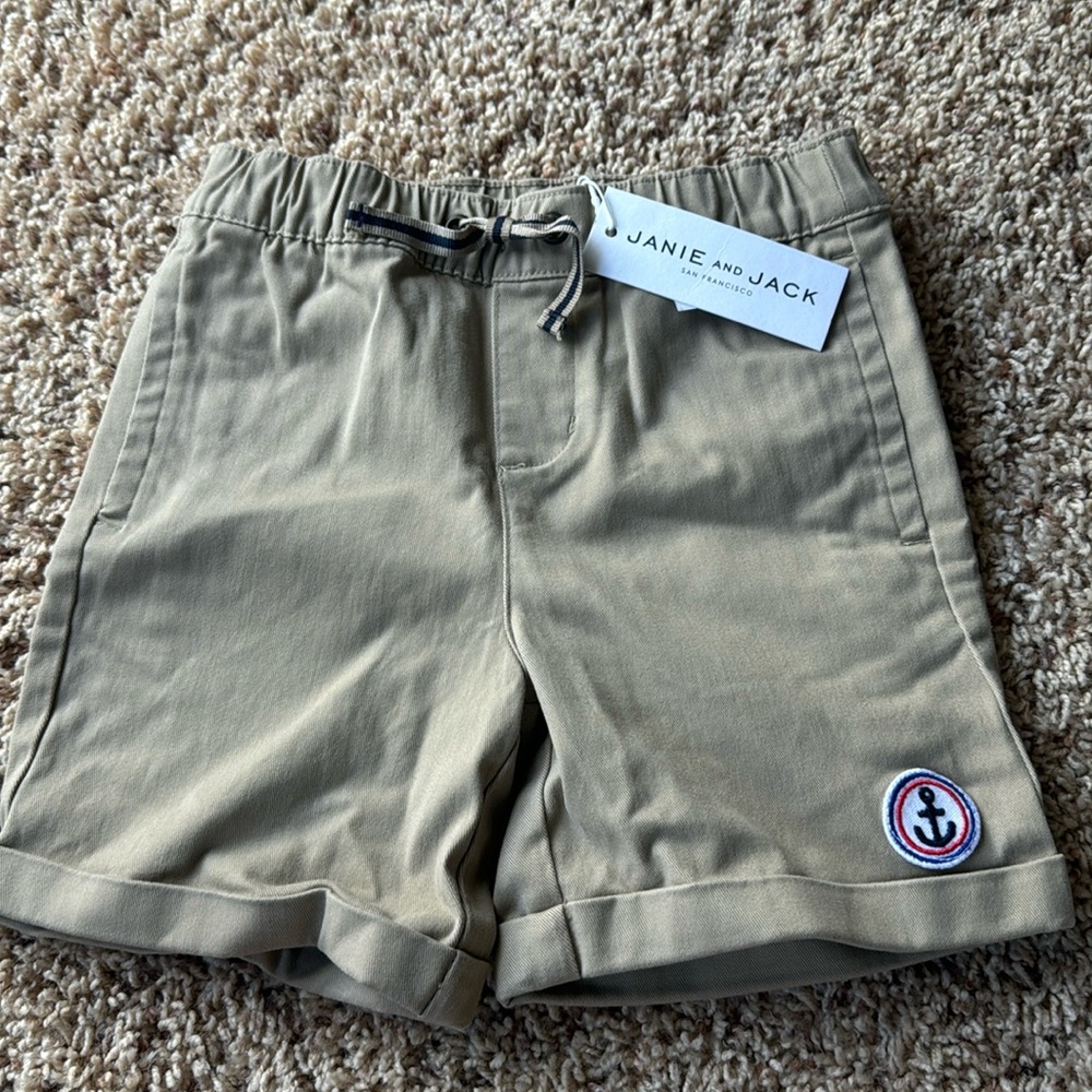 Janie and Jack new khaki shorts size 3 toddler new with tags!